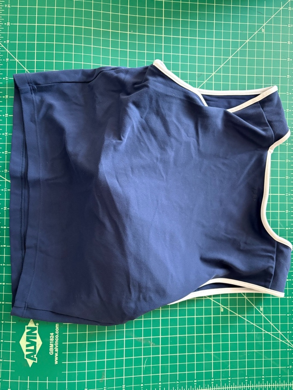 YPB Navy Contrast-Trim Tank Top - Picture 5 of 5